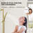 22" Waterfall & Rainfall Shower System with Adjustable Slide Bar Handheld Shower and Pressure-Balanced Valve-109315593
