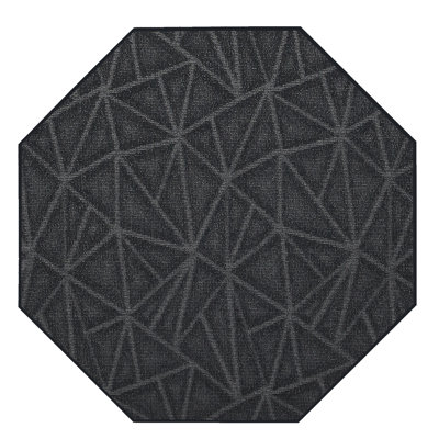 Tapis à motif raffiné raffiné gris foncé