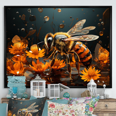 «Bee Buzzing Life», impression géométrique sur toile