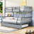 Twin Over Full Bunk Bed With Ladder, Guardrail And Twin Trundle-1382008751