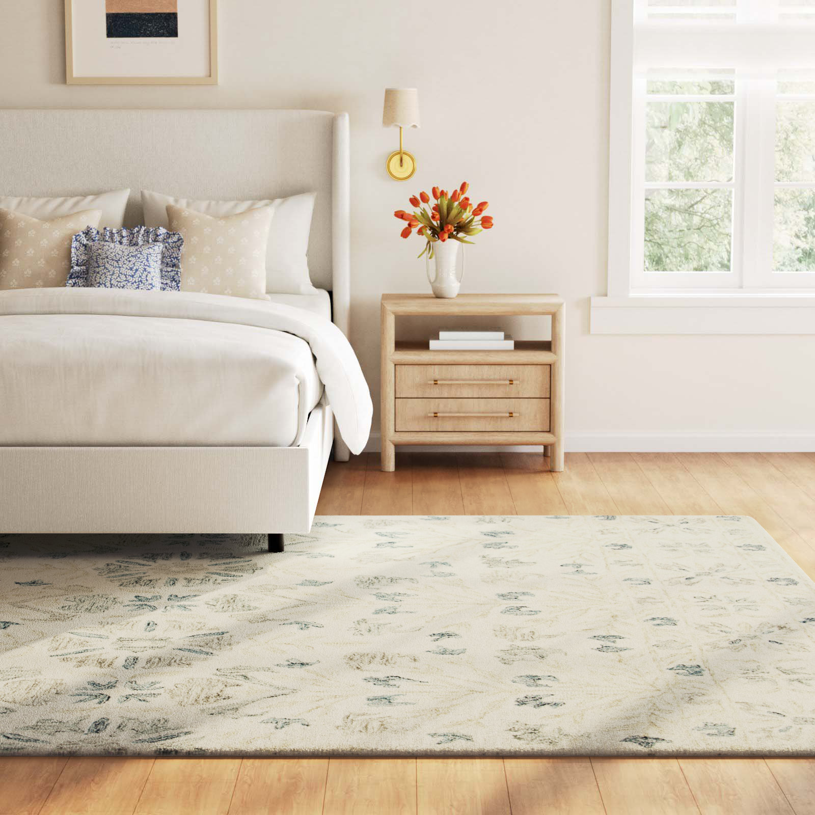 Mcclelland Handmade Wool Rug, Rectangle 8'6" x 12'