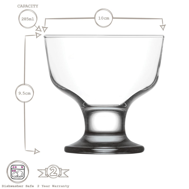 285ml Destina Glass Ice Cream Bowls - By LAV