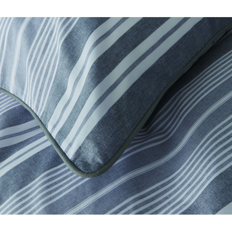 Kingston Stripe Duvet Cover Set with Pillowcases, Super King - 2 Standard Pillowcases