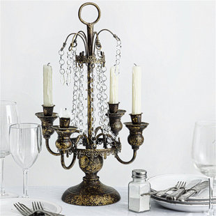 18.9'' H Metal Tabletop Candlestick
