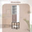 Armoire de rangement de 4,8 pi de hauteur, armoire autoportante avec porte, tablettes réglables-276589092