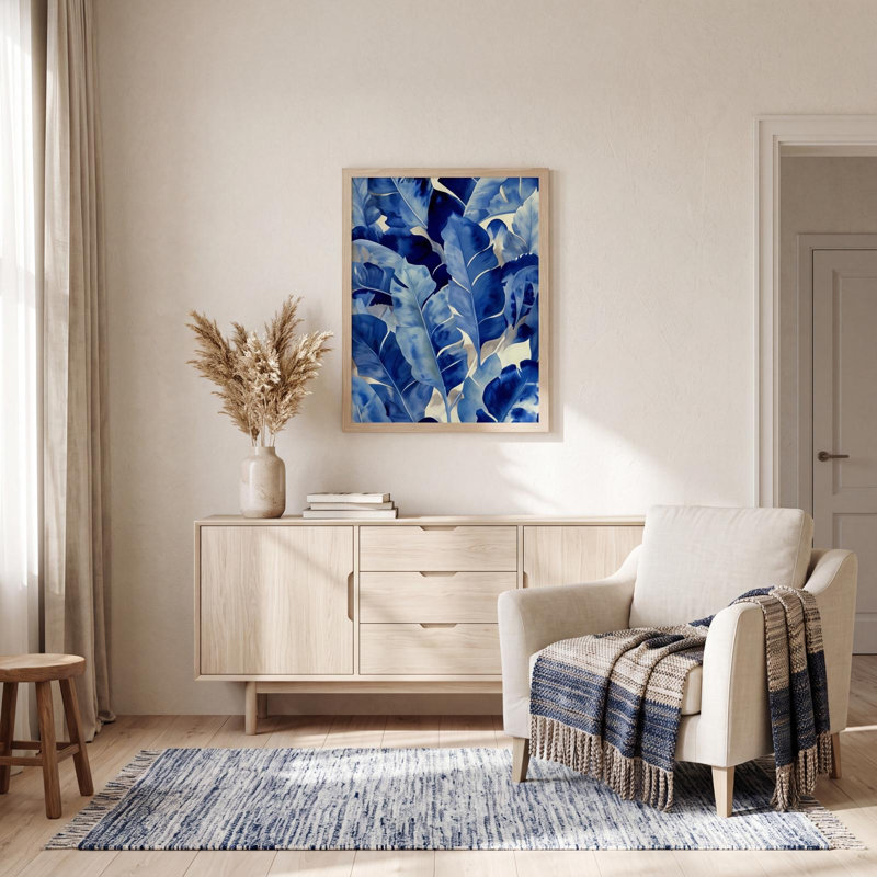 Feathers of Blue, 30" H x 40" W