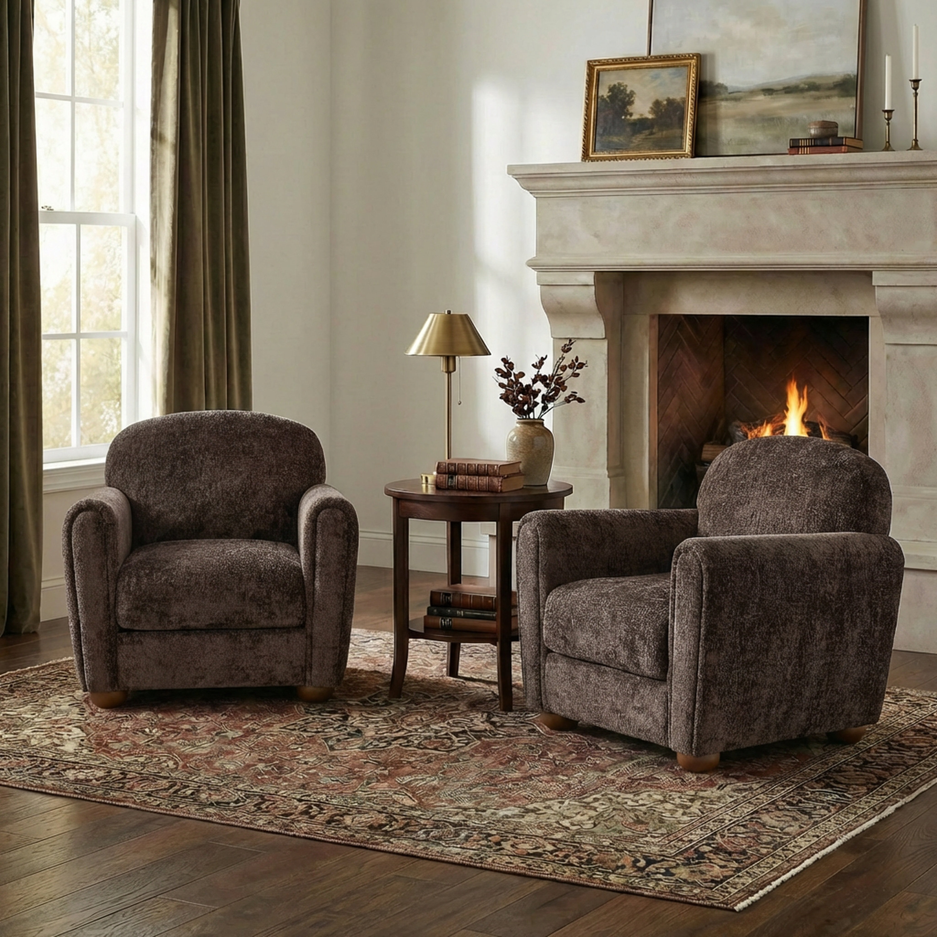 Ebern Designs Mid-Century Modern Upholstered Accent Chair with ...