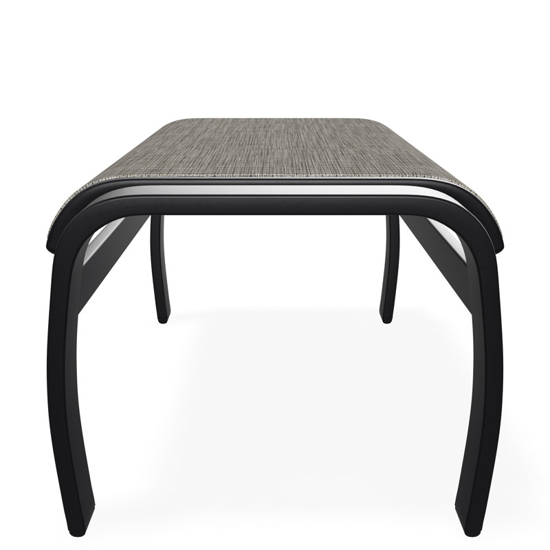 Belle Isle Sling Aluminum Frame Ottoman, Black, Storm