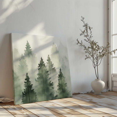 «Green Haze Woodland I», reproduction sur toile