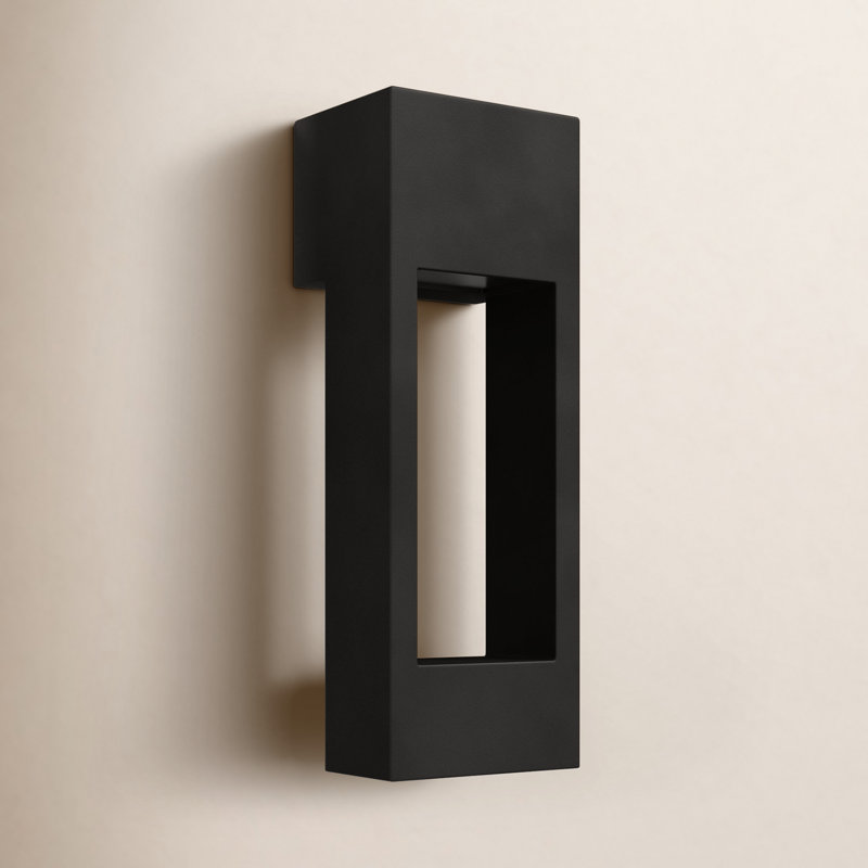 Testa LED Outdoor Wall Light, Black, 20" H x 7" W x 7" D