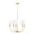 Billet 5-Light Chandelier with Fabric Shades-100090070