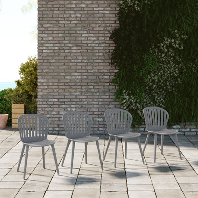Chaise d'appoint de terrasse en aluminium et résine Kypros