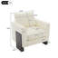 Chaise d'appoint en bois avec coussin amovible