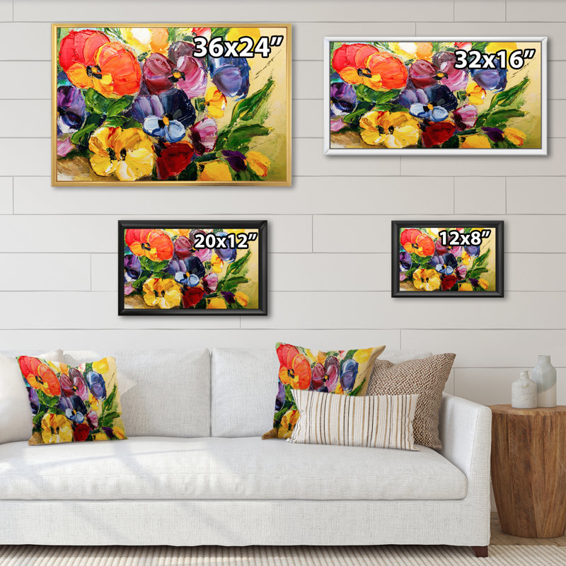 Fleurs du soleil VI - Reproduction de photo sur toile, H 8 po x l 12 po x P 1 po, Cadre flottant noir