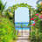 Tawanna 131cm W x 49cm D Metal Arbour Gate with Gate in Black