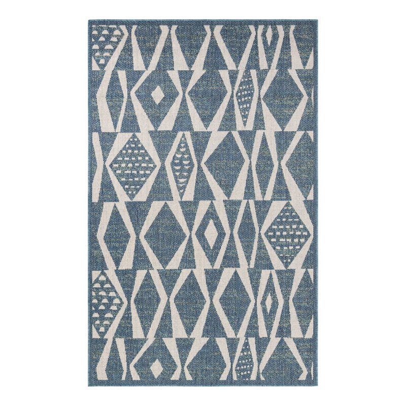 Geometric Indoor / Outdoor Rug, Rectangle 5'3" x 8'