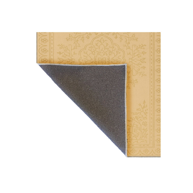 Tapis beige tissé traditionnel Mosso, 2 pi x 2 pi 11 po