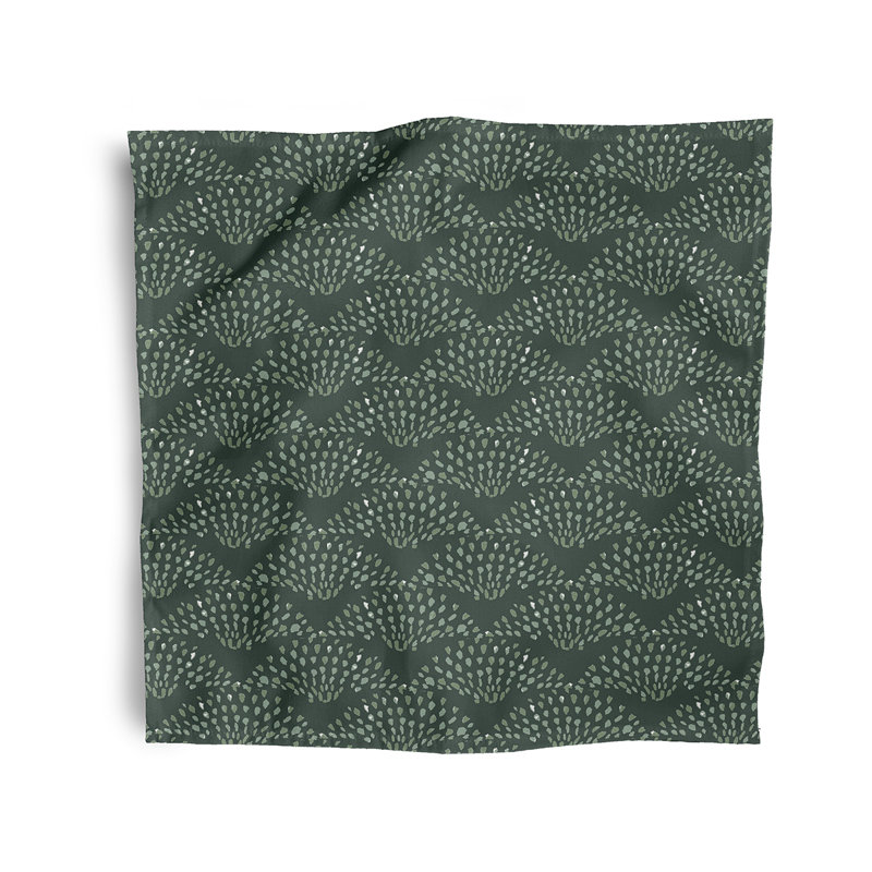 Johannesburg Polyester Geometric Square Napkin, Green