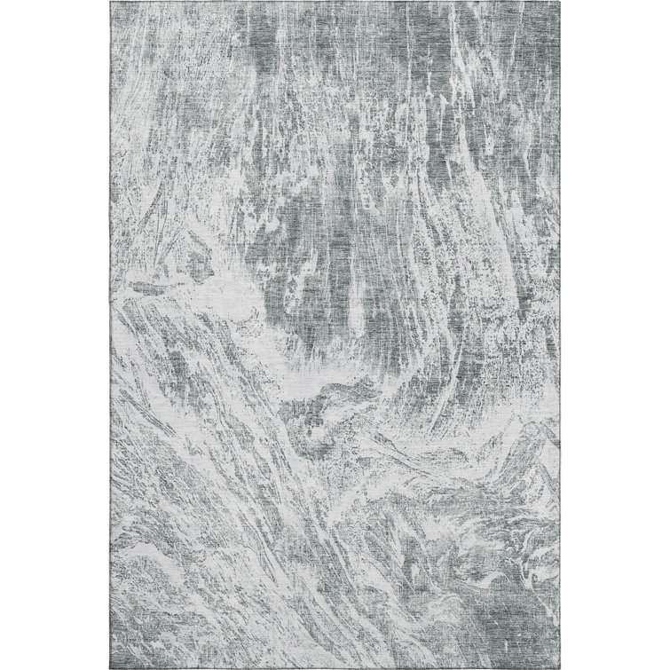 Premium Machine Washable Prisco Gray Rug