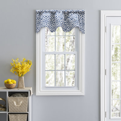 Athens Cotton Geometric Scalloped Window Valance