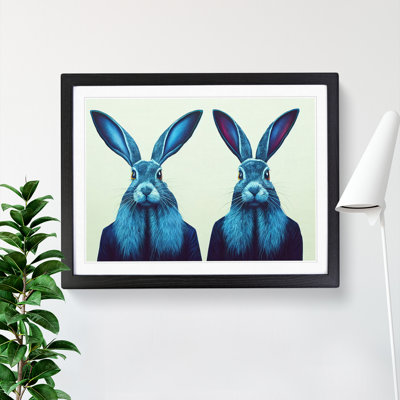 Symmetrical Hares - Single Picture Frame Print