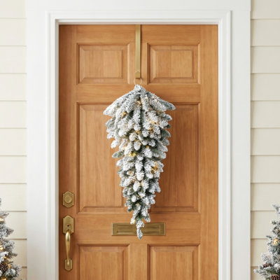 36" Frosted Pre-Lit Christmas Swag