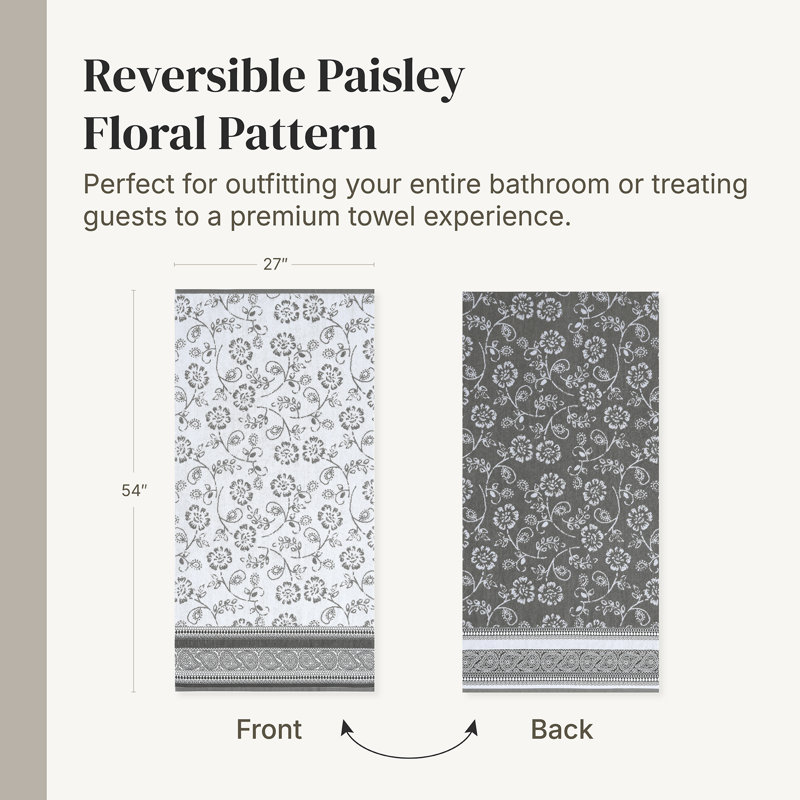 Ensemble de serviettes en jacquard réversible 6 fils et serviettes de bain en fil réversible moderne 100% coton Modern