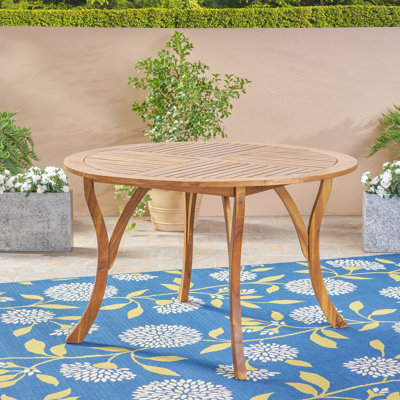 Table d'extérieur en bois d'acacia
