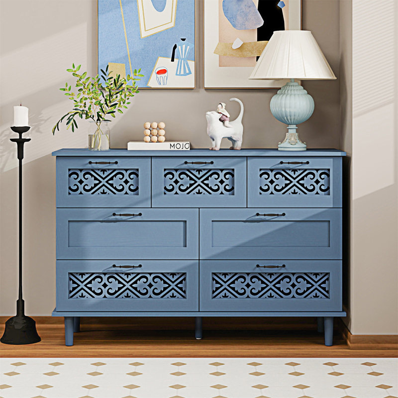 Armoire 7 tiroirs, Bleu