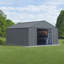 Remise en métal classique, 12 x 17, gris anthracite-85519960-119308591