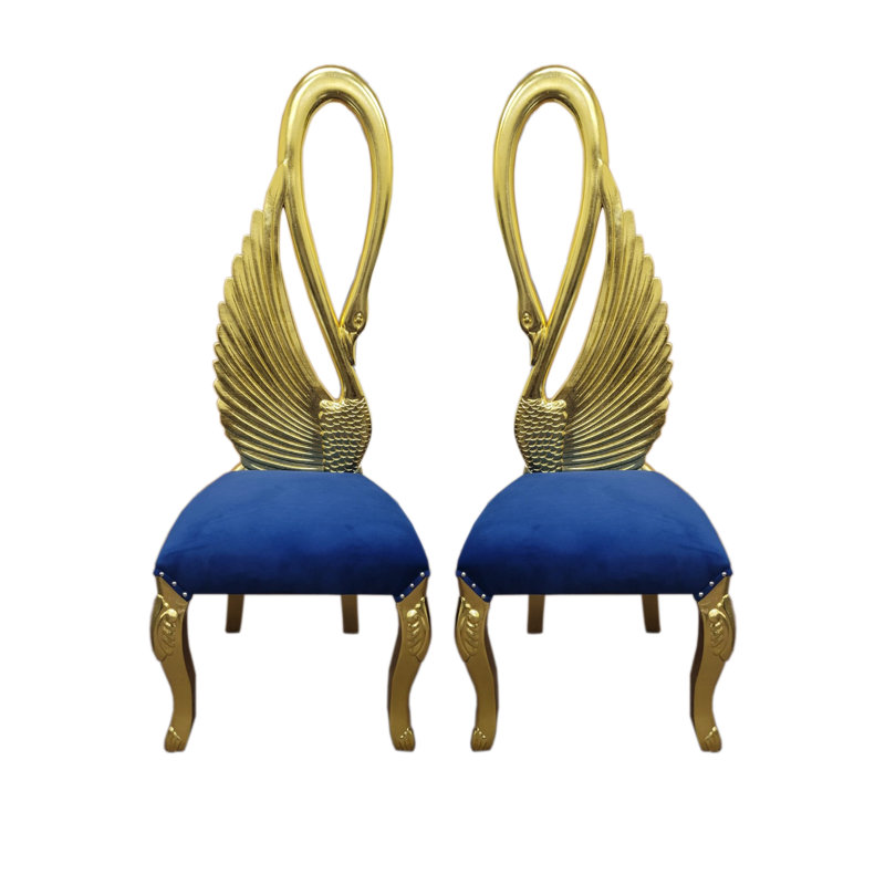 Chaises Infinity Gold Swan avec revêtement, Bleu