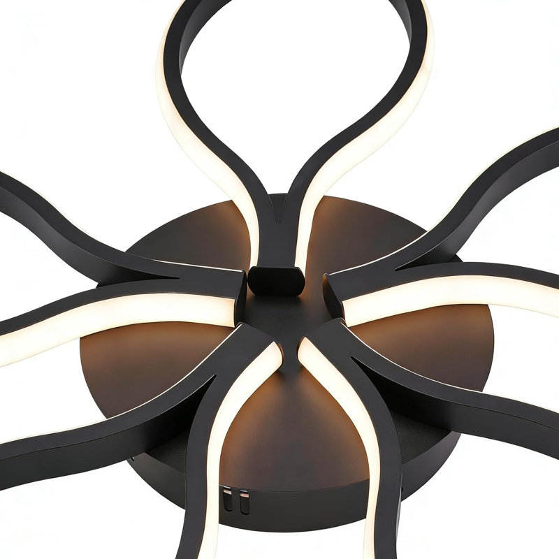 LED Semi Flush Mount, Black