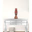 Porte-bougie de table 20 po brun et rouge