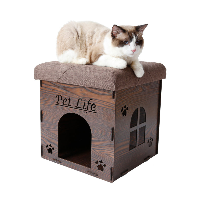 Lit rectangulaire pour chat, Brun