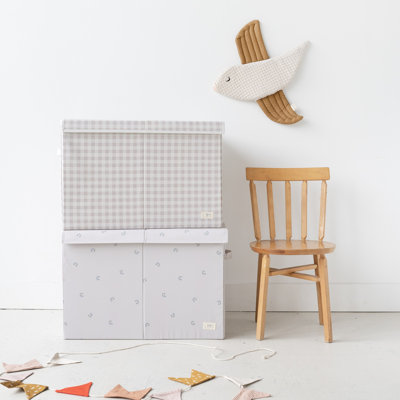 Coffre de rangement en tissu recyclé avec 3 pousses