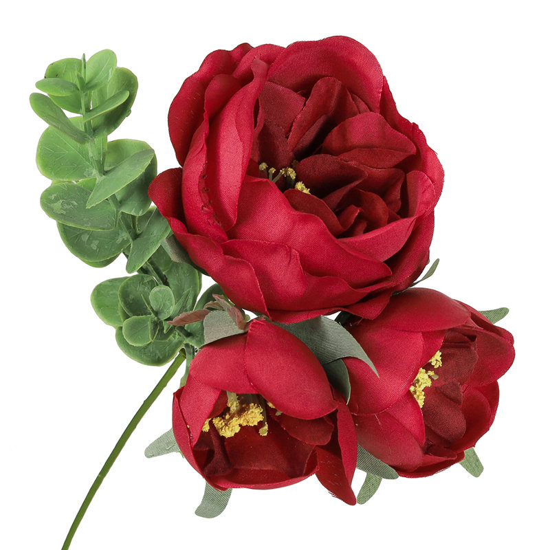 Fabric Roses Arrangement, Red