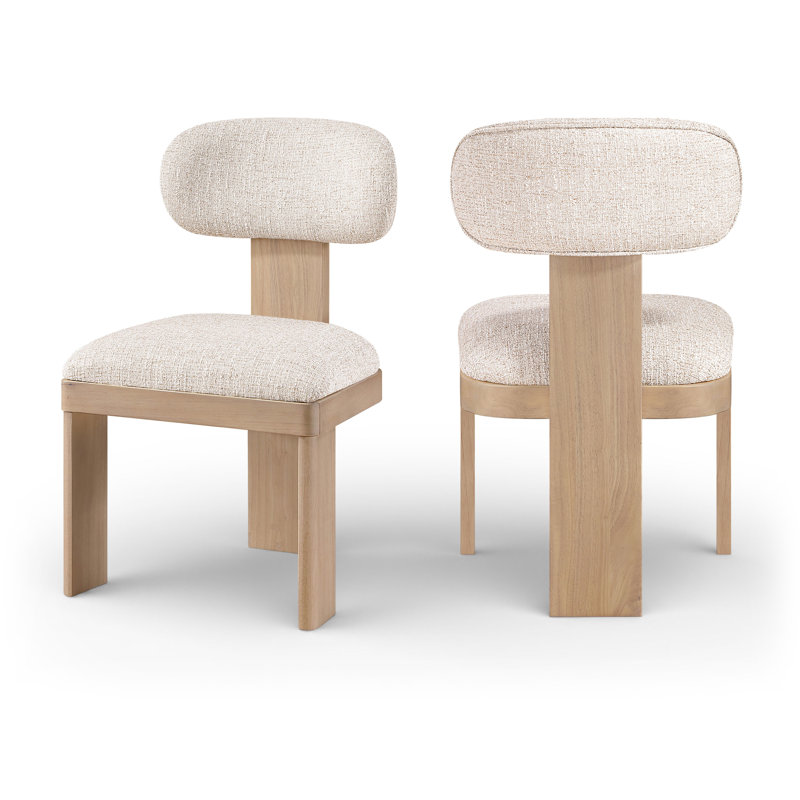 Chaise rembourrée Timbra, Beige, Naturel