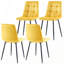 Ensemble de 2 chaises de salle à manger en velours peu encombrantes, parfaites pour les salles à manger modernes et compactes-209380597