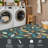Machine Washable Rug Modern Leaf Area Rug Ultra-Thin Rug Durable Floor Carpet Easy-Cleaning Rug-2025189479