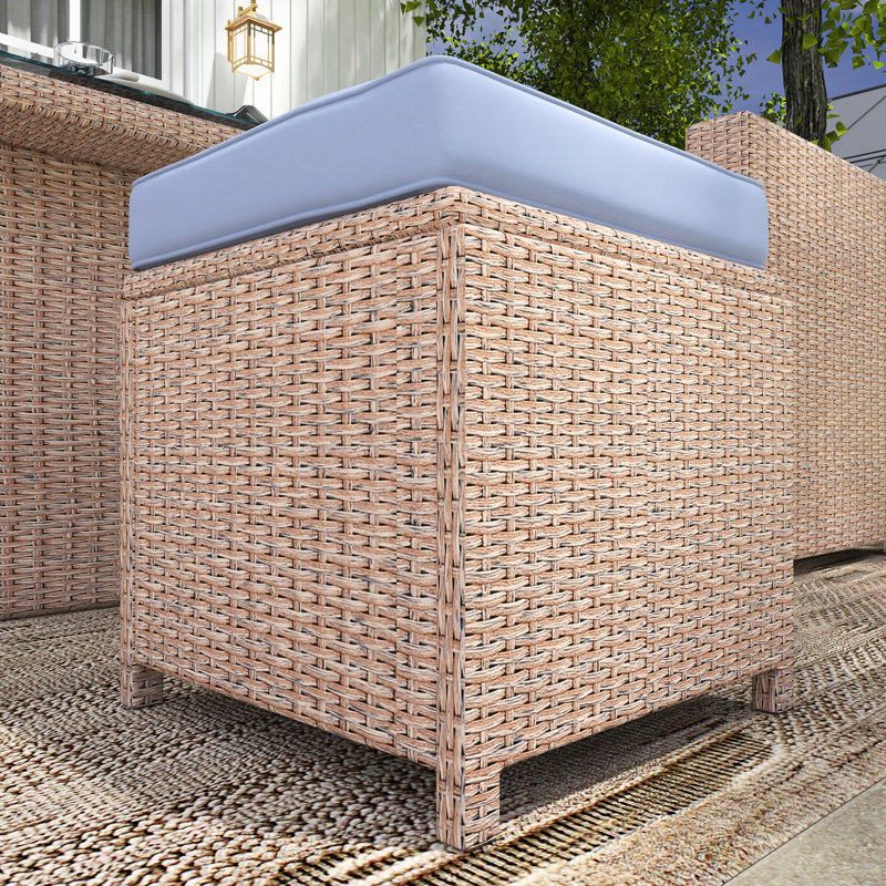 Ensemble repas pour 7 personnes, Bleu, Brun