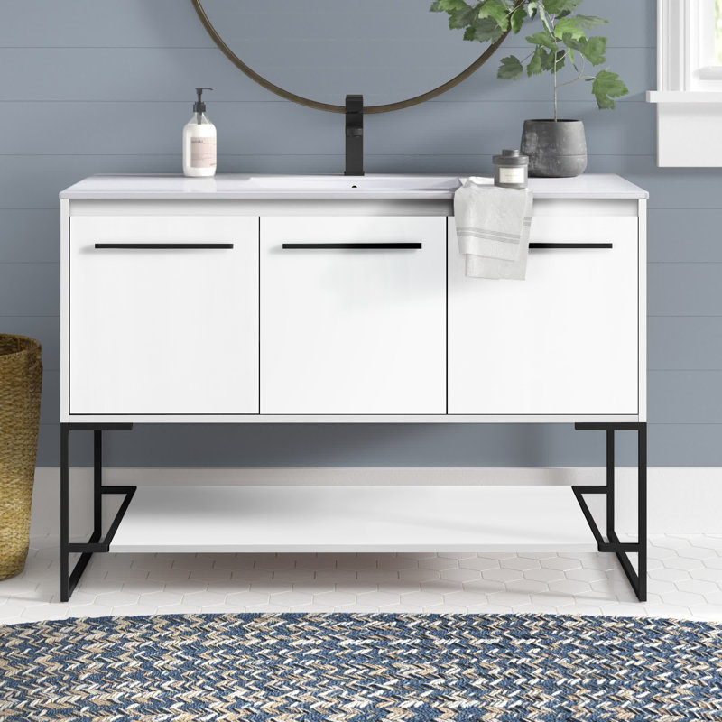 Ensemble de meuble-lavabo simple 48 po Gerard, Blanc