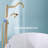 Cisy Floor Mounted Freestanding Tub Filler with Diverter and Handshower-90234185