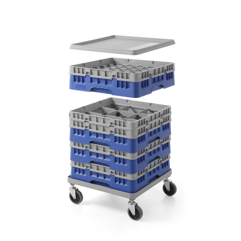 Sibyl 50cm W Plastic Storage Rack with Wheels