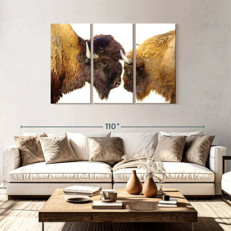 Brampt Bisons I, 48" H x 74" W