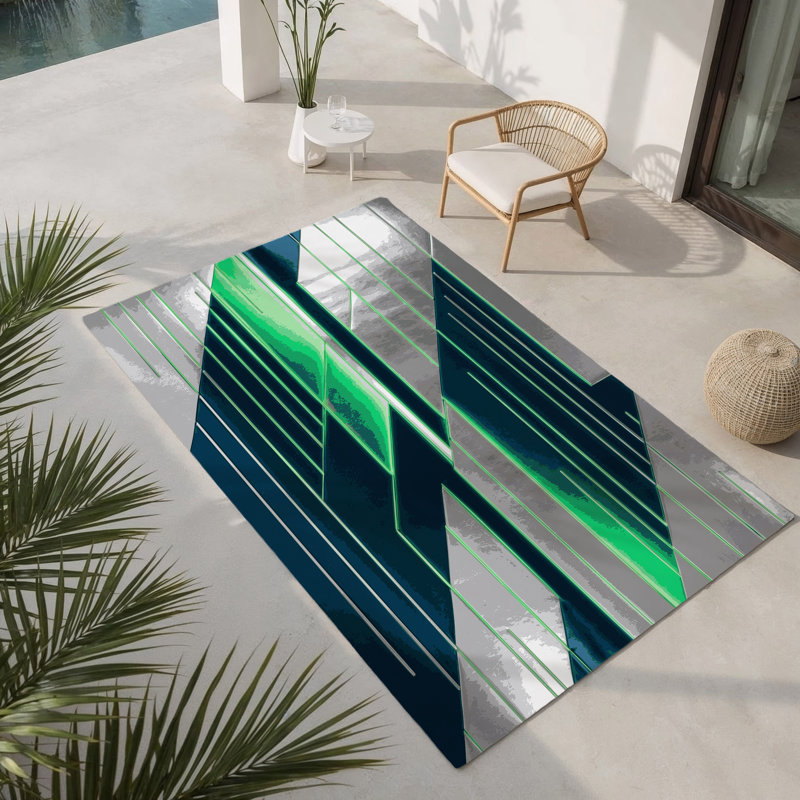 Tapis intérieur et extérieur Celestial Horizon, Rectangle 1 pi 6 po x 2 pi 6 po