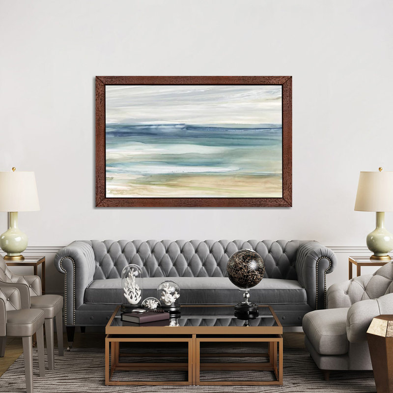Ocean Breeze by Carol Robinson - Floater Frame Painting on Canvas, 152.5 cm H x 101.5 cm W, Brown Floater Framed
