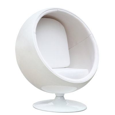 Fauteuil demi-tonneau pivotant rembourré Schneider