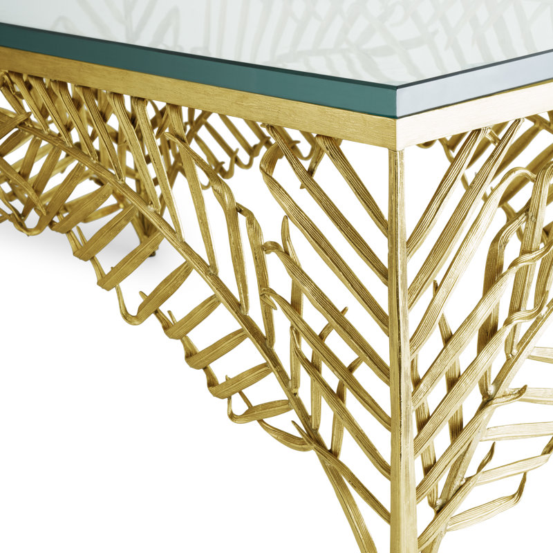 Palm Glass Coffee Table