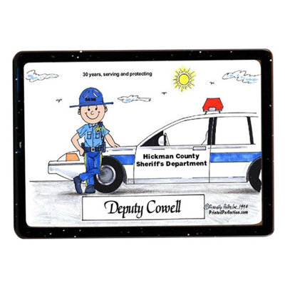 Personalized Sheriff - Male Acrylic Magnet - Great Gift!