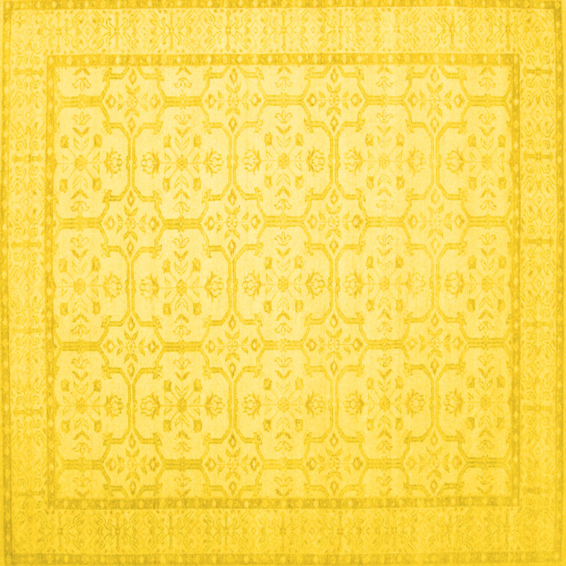 Washable Oriental Indoor Rug, Square 4'